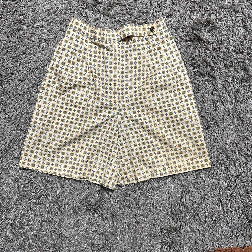 Vintage Patterned Trouser Short Sportfolio Brand Vintage 80s